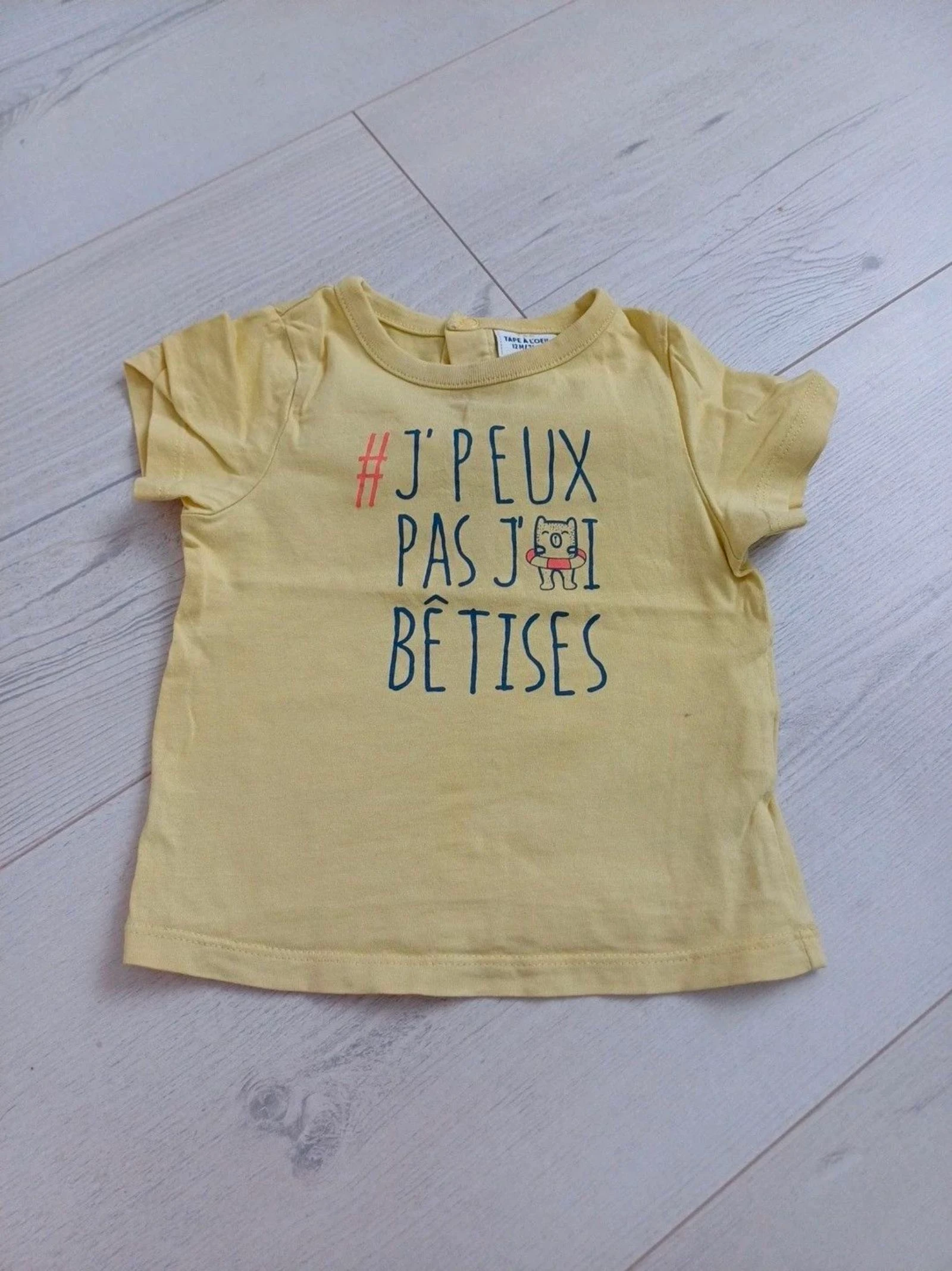 T-shirt jaune 12 mois